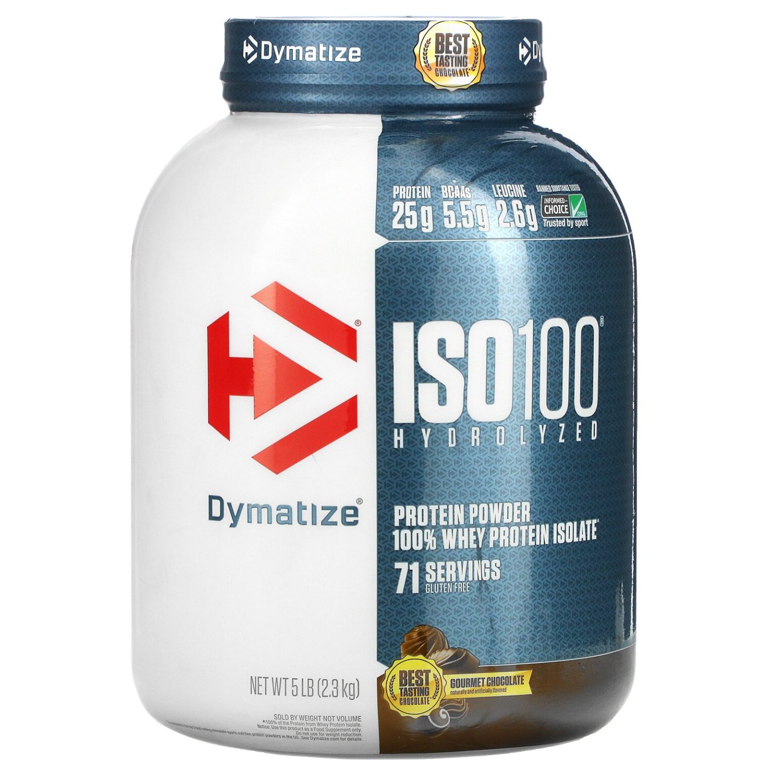 Dymatize Nutrition Iso 100 Whey Protein Isolate Powder 5 Lbs Team