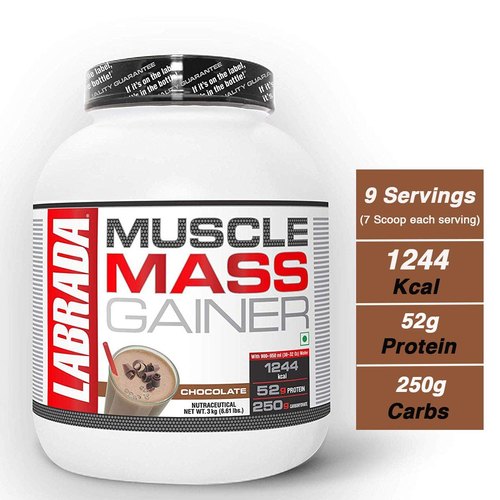 Labrada Muscle Mass Gainer, 6.61 lbs (3 kg) Chocolate