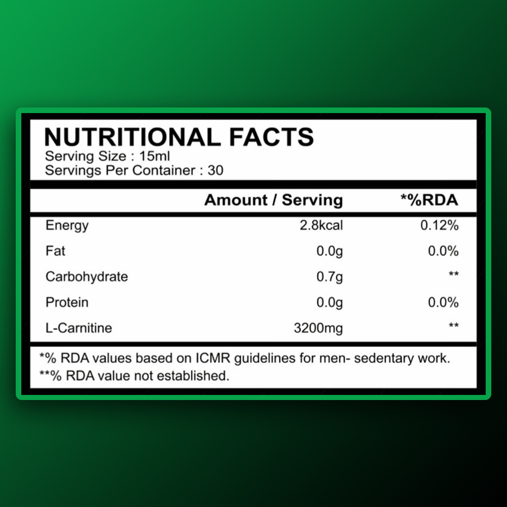 Peak Force Nutrition L-Carnitine 3200, 30 Servings - Team Forever